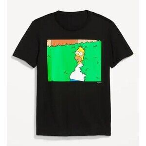 Old Navy Large Simpsons Homer Graphic T-Shirt Black Jack Short Sleeve Crewneck